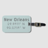 Nieuwe orleans Latitude en lengte Bagagelabel (Voorkant (horizontaal))