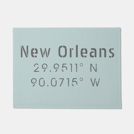 Nieuwe orleans Latitude en lengte Deurmat (Voorkant)