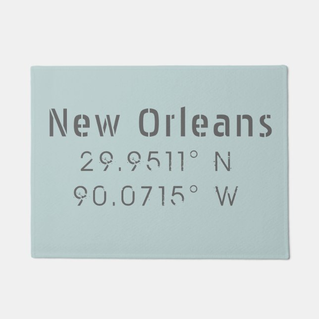 Nieuwe orleans Latitude en lengte Deurmat (Voorkant)