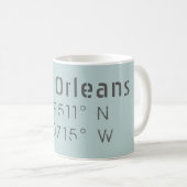 Nieuwe orleans Latitude en lengte Koffiemok (Voorkant rechts)