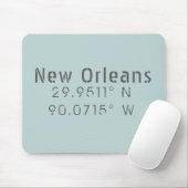 Nieuwe orleans Latitude en lengte Muismat (Met muis)