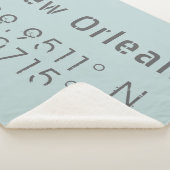 Nieuwe orleans Latitude en lengte Sherpa Deken (3/4)