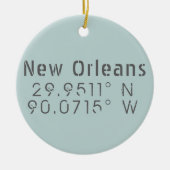 Nieuwe orleans Latitude Keramisch Ornament (Voorkant)
