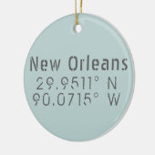 Nieuwe orleans Latitude Keramisch Ornament (Links)