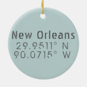 Nieuwe orleans Latitude Keramisch Ornament (Achterkant)