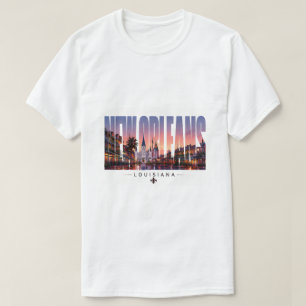 Nieuwe Orléans Louisiana Franse Wijk Reis Scene T-shirt