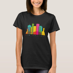 Nieuwe Orléans Louisiana USA Silhouet van de Stads T-shirt