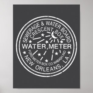Nieuwe Orleans mangatdeksel in verweerde vintage w Poster