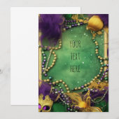 Nieuwe Orléans Mardi Gras Kaart (Voorkant / Achterkant)