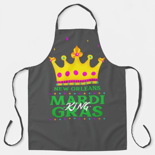 Nieuwe Orléans Mardi Gras Koning Schort (Voorkant)