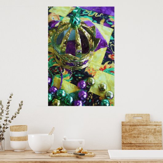 Nieuwe orleans Mardi Gras Pet drukt Poster af (Keuken)