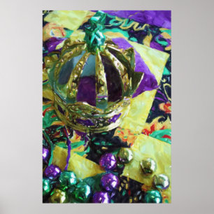 Nieuwe orleans Mardi Gras Pet drukt Poster af