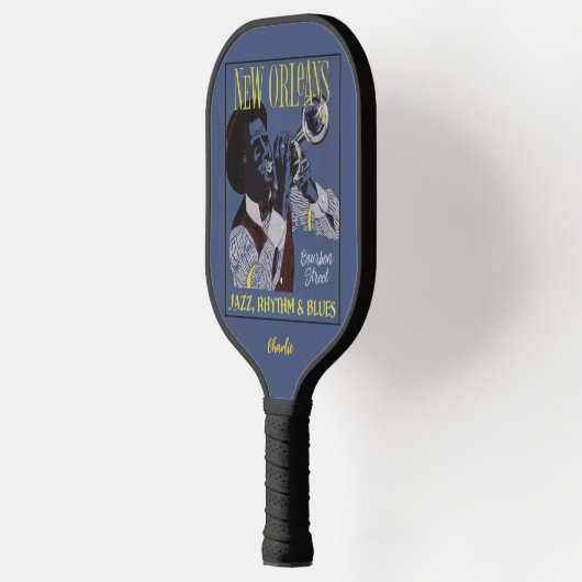Nieuwe Orleans Music-aangepaste naam Pickleball Paddle (Links)