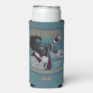 Nieuwe Orleans Music-aangepaste naam Seltzer Blikjeskoeler