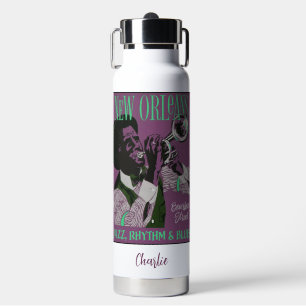 Nieuwe Orleans Music-aangepaste naam Waterfles