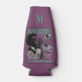 Nieuwe Orleans Muziek aangepaste monogram flessenk Flesjeskoeler (Voorkant)