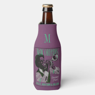 Nieuwe Orleans Muziek aangepaste monogram flessenk Flesjeskoeler
