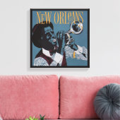 Nieuwe Orleans muziekcanvasafdruk Canvas Afdruk (Insitu (Woonkamer))