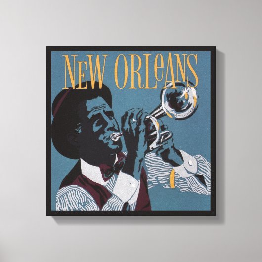 Nieuwe Orleans muziekcanvasafdruk Canvas Afdruk (Voorkant)