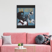 Nieuwe Orleans muziekcanvasafdruk Canvas Afdruk (Insitu (Woonkamer))