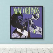 Nieuwe Orleans muziekcanvasafdruk Canvas Afdruk (Insitu (Houten vloer))