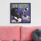 Nieuwe Orleans muziekcanvasafdruk Canvas Afdruk (Insitu (Woonkamer))