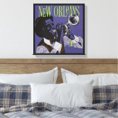 Nieuwe Orleans muziekcanvasafdruk Canvas Afdruk (Insitu (Slaapkamer))