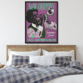 Nieuwe Orleans muziekcanvasafdruk Canvas Afdruk (Insitu (Slaapkamer))