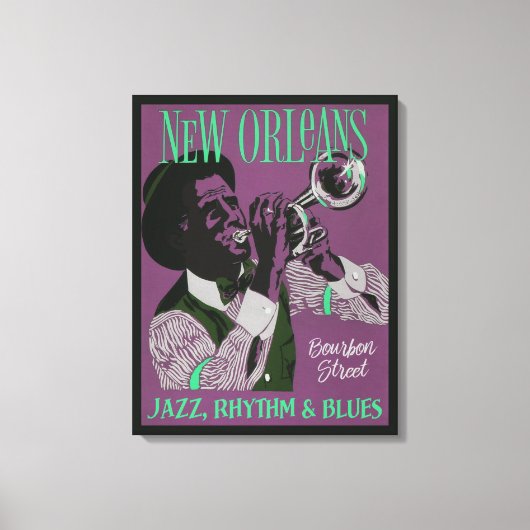 Nieuwe Orleans muziekcanvasafdruk Canvas Afdruk (Voorkant)