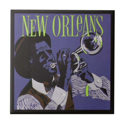Nieuwe Orleans Muziekkeramische tegels Tegeltje (Voorkant)