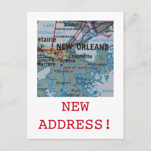 Nieuwe Orleans Nieuwe aankondiging van het Adres (Voorkant)