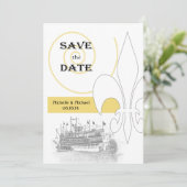 Nieuwe Orléans rivierboot Fleur de Lis Save the Da Kaart (Staand voorkant)