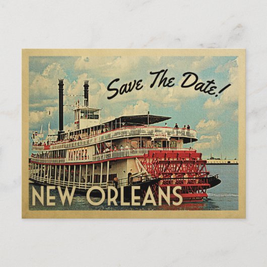 Nieuwe Orleans sparen de Datum Briefkaarten (Voorkant)