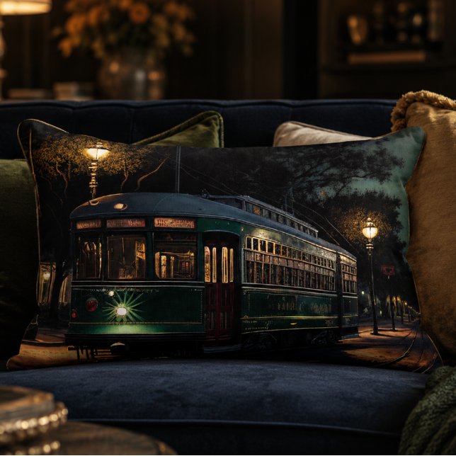 Nieuwe Orleans Straatwagen Accentkussen Accent Kussen (New Orleans Streetcar Accent Pillow)