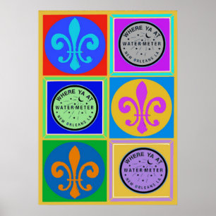 Nieuwe Orleans Symbolen Poster