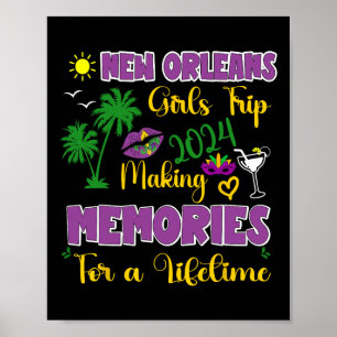 Nieuwe Orleanse meisjesreis vrouwen vakantie Mardi Poster