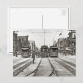 Nieuwe Orléansstraat-trams, 1907 Briefkaart (Voorkant / Achterkant)