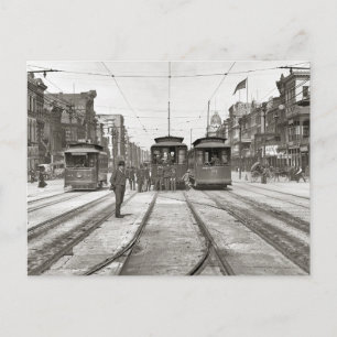 Nieuwe Orléansstraat-trams, 1907 Briefkaart
