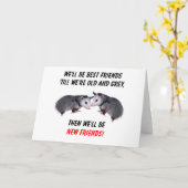 Nieuwe oude vrienden kaart (Gele Bloem)