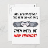 Nieuwe Oude Vrienden met Possum Briefkaart (Voorkant / Achterkant)