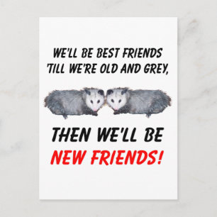 Nieuwe Oude Vrienden met Possum Briefkaart
