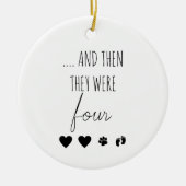 Nieuwe Ouders Baby Aankondiging Kerstversiering Keramisch Ornament (Voorkant)