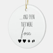 Nieuwe Ouders Baby Aankondiging Kerstversiering Keramisch Ornament (Links)