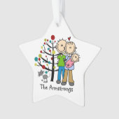 Nieuwe ouders Baby Girl, Cat Holiday Ornament (voorkant)