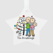 Nieuwe ouders Baby Girl, Cat Holiday Ornament (voorkant)