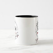 Nieuwe ouders Daddy Gepersonaliseerd vastgesteld j Tweekleurige Koffiemok (Center)