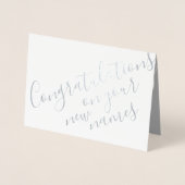 Nieuwe ouders Elegant Calligraphy Gefeliciteerd Folie Kaarten (Voorkant)