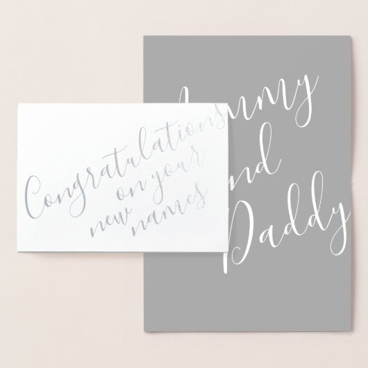 Nieuwe ouders Elegant Calligraphy Gefeliciteerd Folie Kaarten (Display)