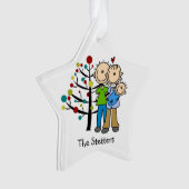 Nieuwe ouders en Baby Boy Holiday Ornament (voorkant)