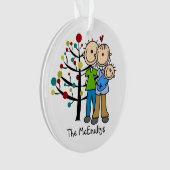 Nieuwe ouders en Baby Boy Holiday Ornament (voorkant)